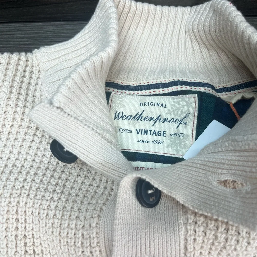 Weatherproof Men's Sweater in Cream
